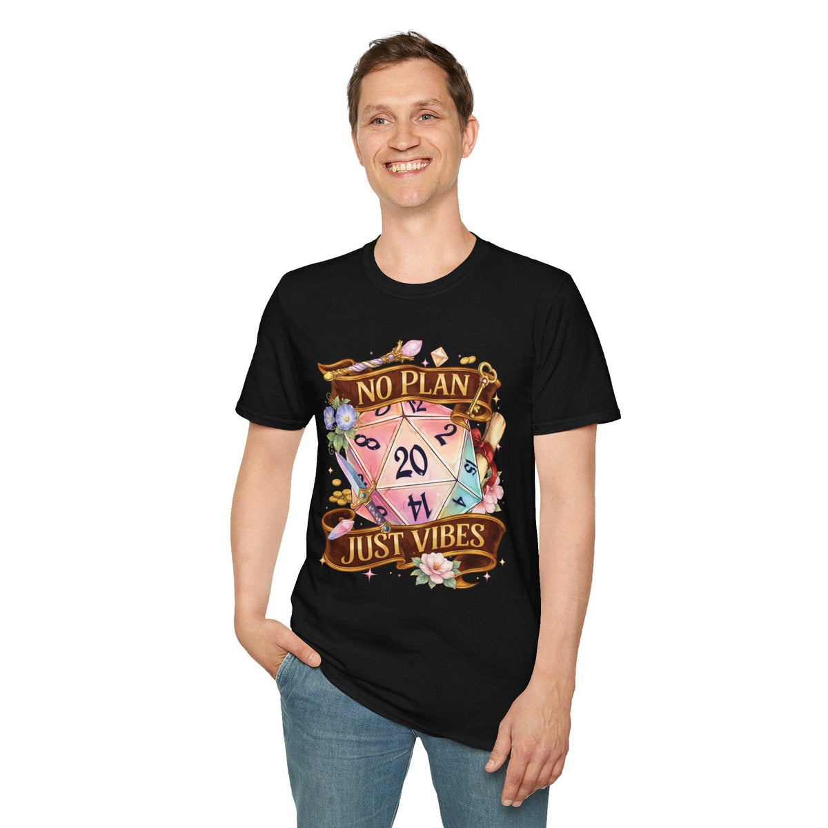 D&D Shirt No Plan Just Vibes
