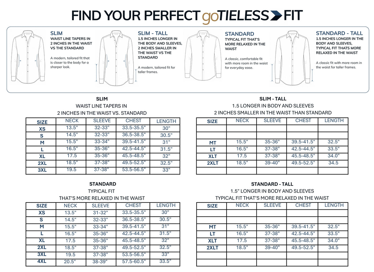 goTIELESS Ultimate Dress Shirt (Light Grey)